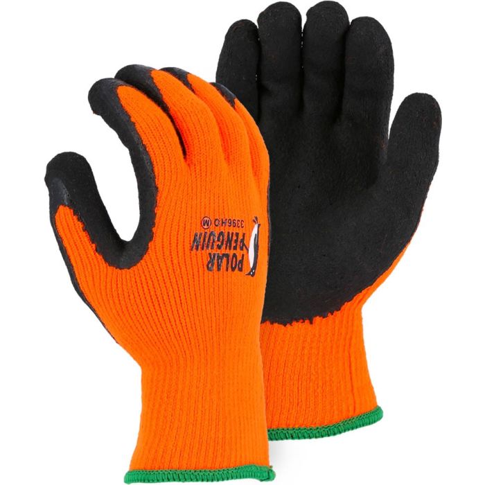 Majestic 3396HO Polar Penguin Winter Cut A2 Hi-Vis Orange Latex Glove