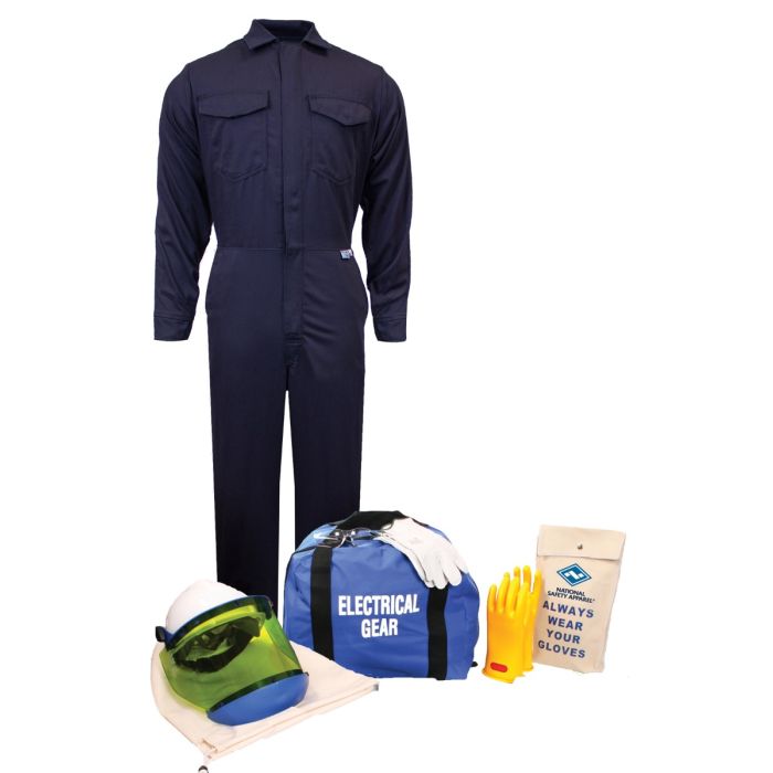 NSA KIT2CV08 8 Cal Arcguard Arc Flash Kit with Pureview & Flame Retardant Coverall in Ultrasoft