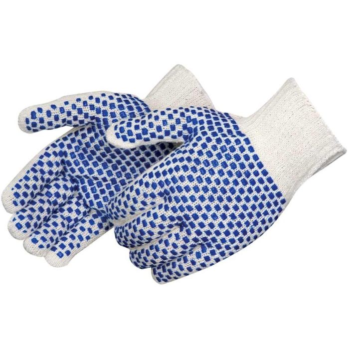 Liberty P4717 Knit Glove with Two Sided Blue PVC Dots