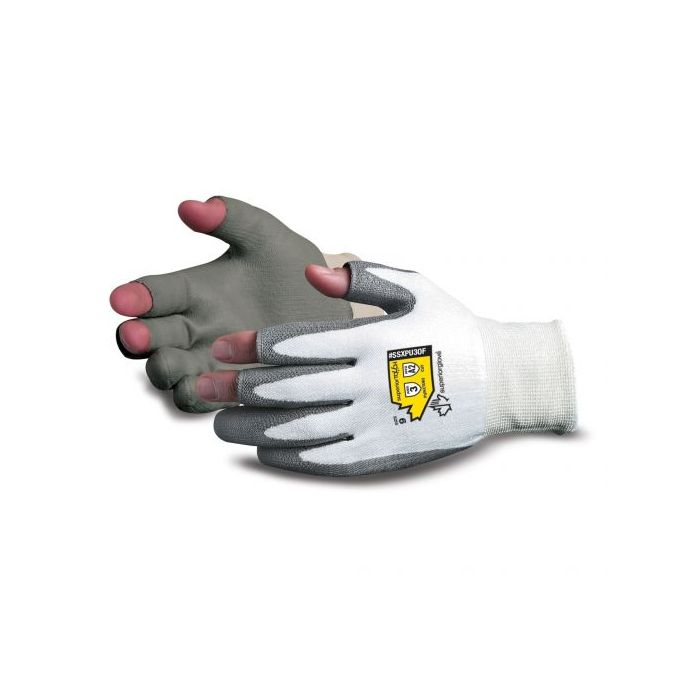 Superior Glove SSXPU3OF Touch Open Fingered Cut-Resistant Gloves