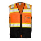 Kishigo 1516 Hi-Vis Orange Class 2 Premium Series Black Bottom Safety Vest