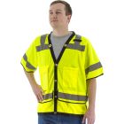 Majestic 75-3307 High Visibility Lime Green Class 3 Heavy Duty Mesh Safety Vest