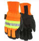 MCR 34411 Luminator Leather Drivers Insulated Work Gloves Hi-Vis Back