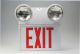 Accuform PLC450 Combination Emergency Lighted Exit Sign with Round Emergency Lights