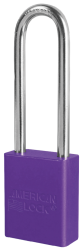 Master Lock S1107PRP Anodized Aluminum Safety Padlock 3in (76mm) Shackle