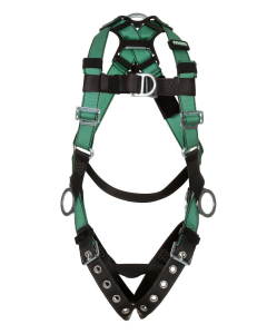 MSA 1019720 V-FORM Harness, Back, Chest & Hip D-Rings, Tongue Buckle Leg Straps