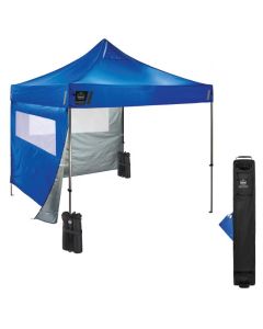 Ergodyne 6052 SHAX Heavy-Duty Pop-Up Tent Kit with Mesh Windows 10ft x 10ft-Blue