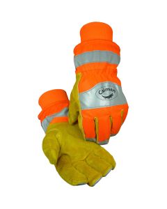 PIP 1353 Caiman Cowhide Leather Palm Glove with Hi-Vis Back with Heatrac Insulation