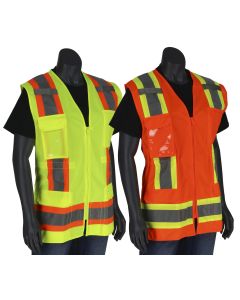 PIP 302-0512 ANSI Type R Class 2 Women's Vest with Solid Front and Mesh Back