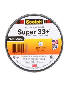 3M 33+-3/4X76FT-1 Scotch Super 33+ Vinyl Electrical Tape 3/4 in x 76 ft