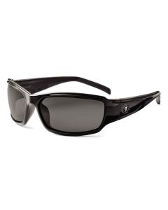 Ergodyne 51031 Thor Safety Glasses Black Frame Polarized Smoke Lens