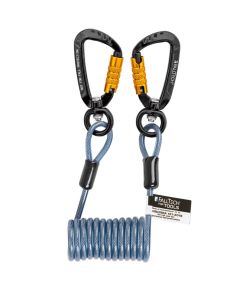 Falltech 5212A1 2lb Premium Tool Tether Stretch Coil Coated Wire and Dual Swivel Aluminum Carabiners