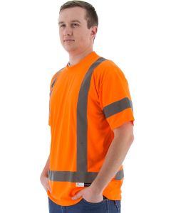 Majestic 75-5304 High Visibility Orange Short Sleeve Shirt