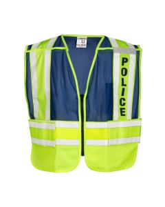 Kishigo 8051BZ Blue/Lime BZ 200 Series Public Safety Vests – Police Front