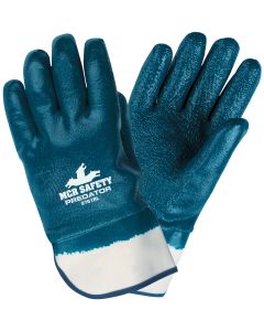 MCR 9761R Predator Series Fully Rough Nitrile Coated Work Gloves Safety Cuff and Jersey Lined