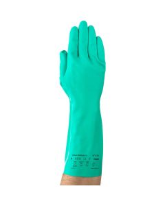 Ansell 37-175 AlphaTec Solvex Flock Lined 17 Mil Nitrile Chemical Gloves