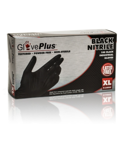 Ammex GPNB46100 GlovePlus Black Nitrile Powder Free